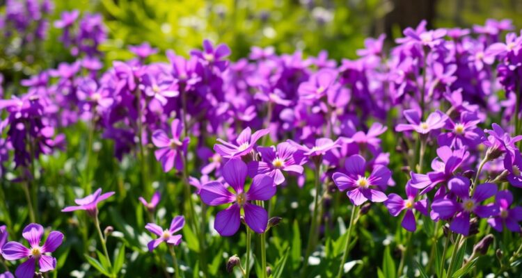 fioletowe kwiaty wiosenne