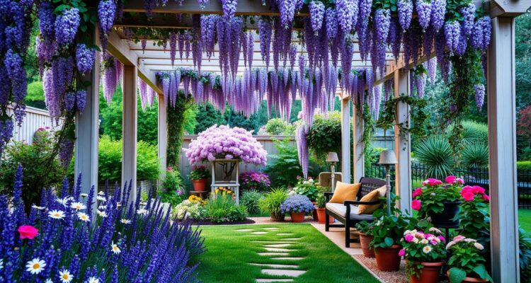 Co można posadzić przy pergoli