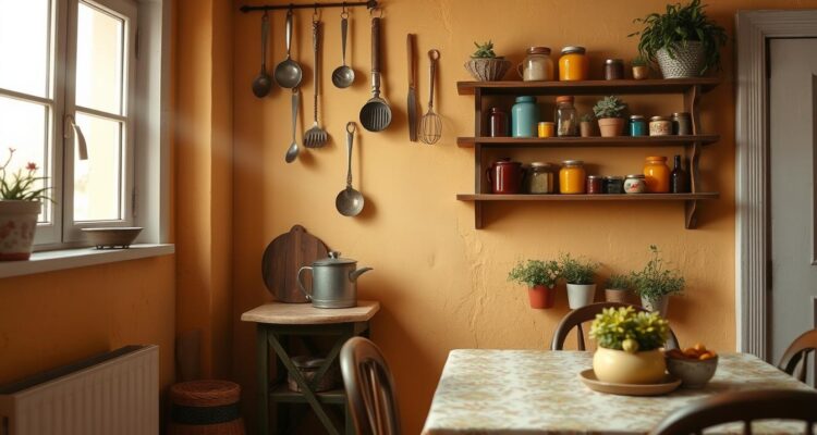 Co na ścianę w kuchni koło stołu