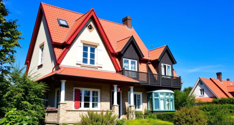 Dom z czerwonym dachem - jaka elewacja