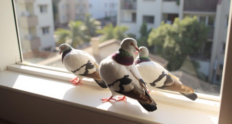 Gołębie na Parapecie
