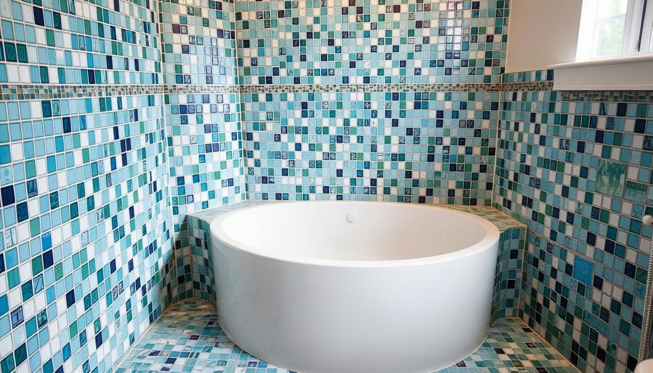 Jak obudować wannę narożną mozaiką