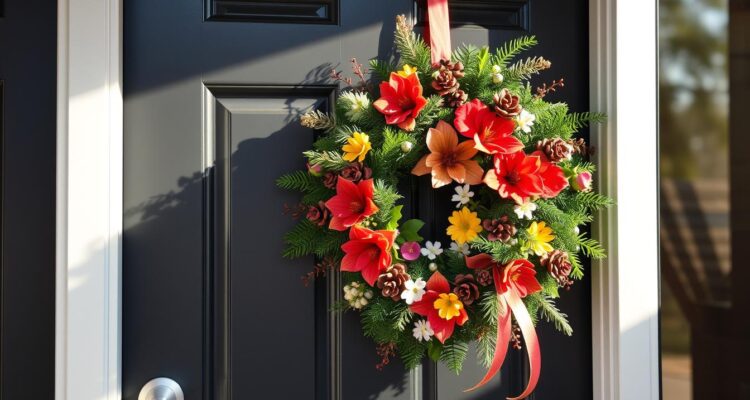 Jak przymocować wianek do metalowych drzwi