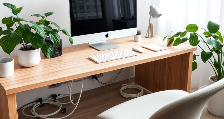 Jak ukryć kable na biurku