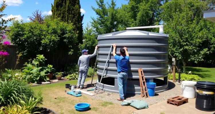 Montaż zbiornika na deszczówkę