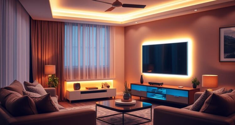 Oświetlenie przy telewizorze