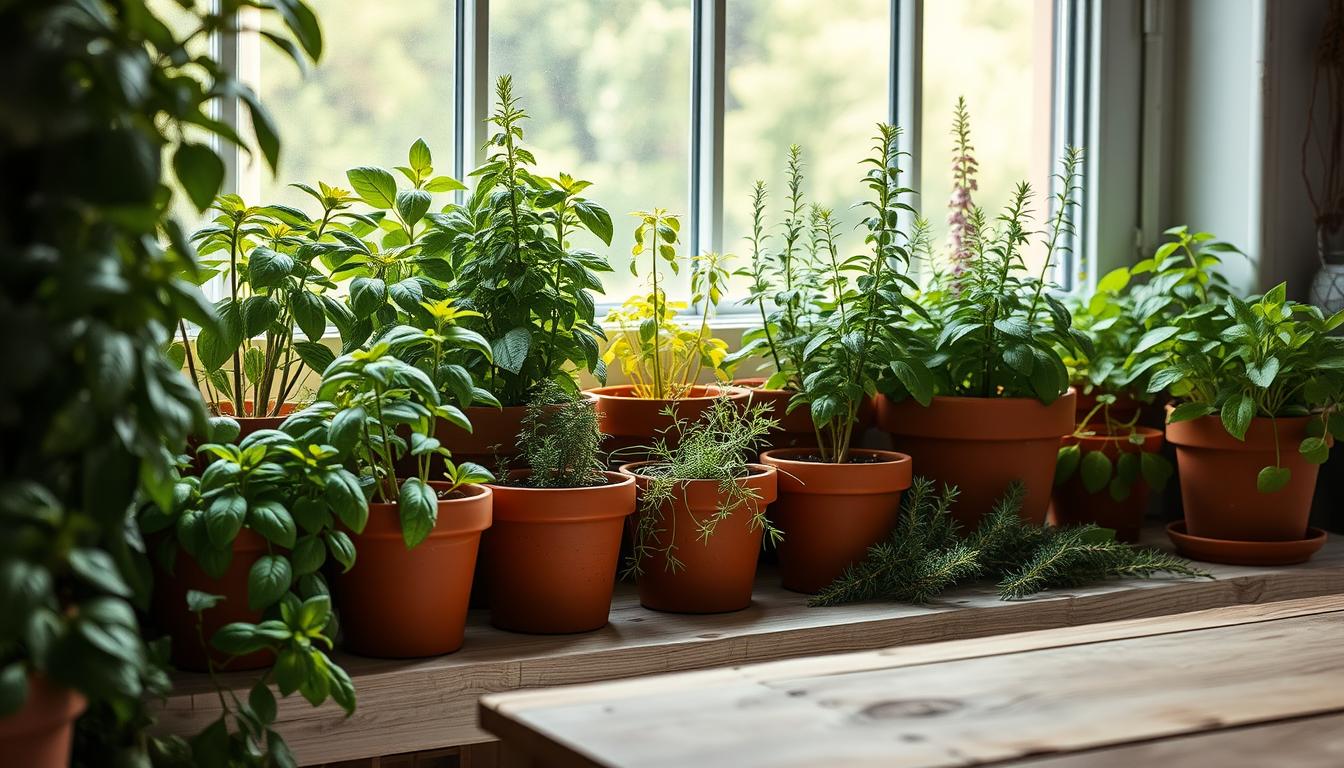 Sadzenie ziół w doniczce