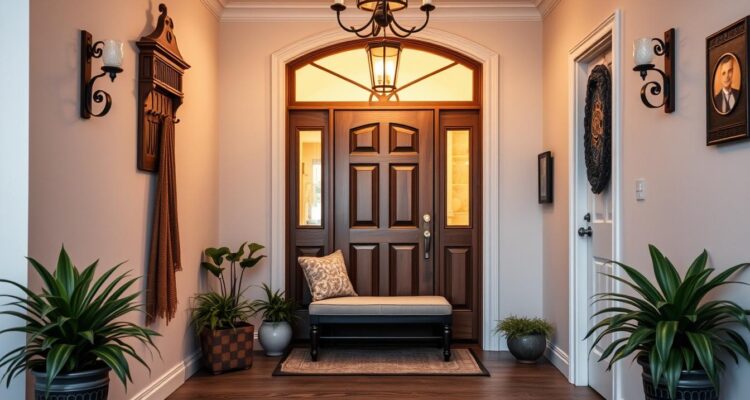 Wiatrołap przed wejściem do domu