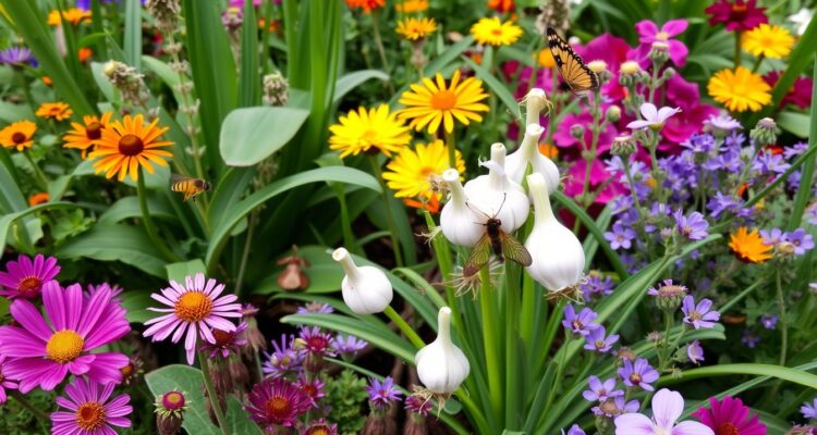 czosnek ozdobny z czym sadzić