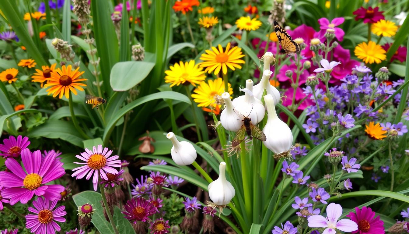 czosnek ozdobny z czym sadzić