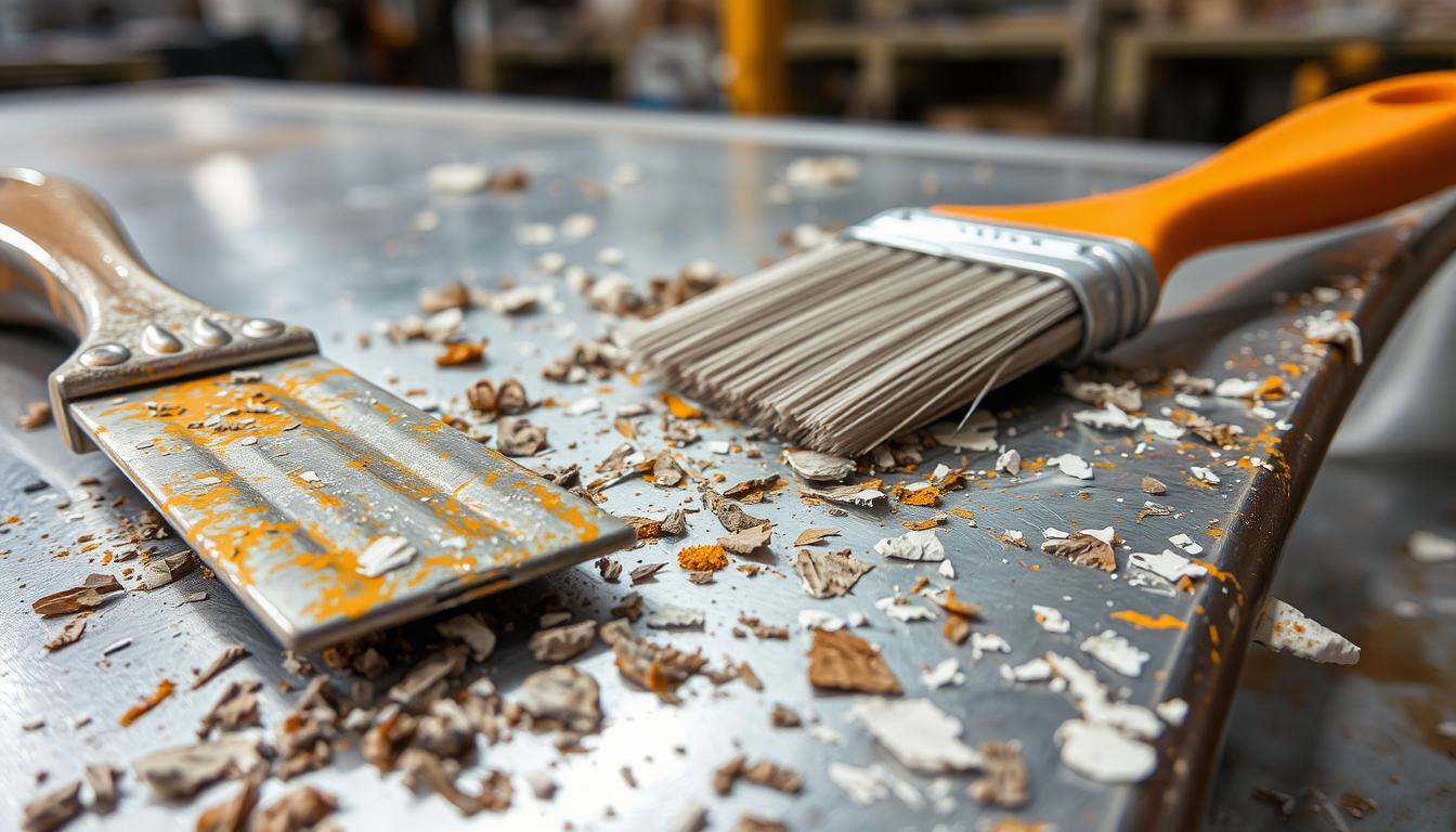 usuwanie farby z metalu