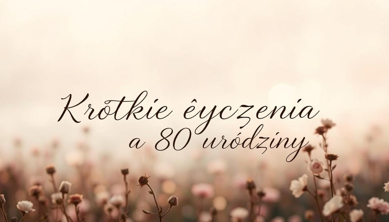 Krótkie życzenia na 80 urodziny