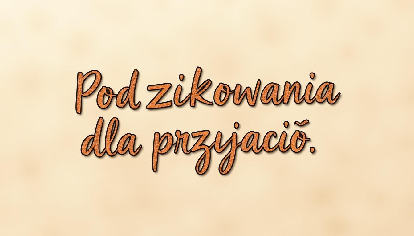 Podziękowania dla przyjaciół tekst