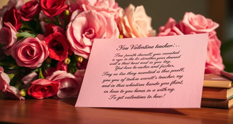 Wierszyki na walentynki dla nauczycielki