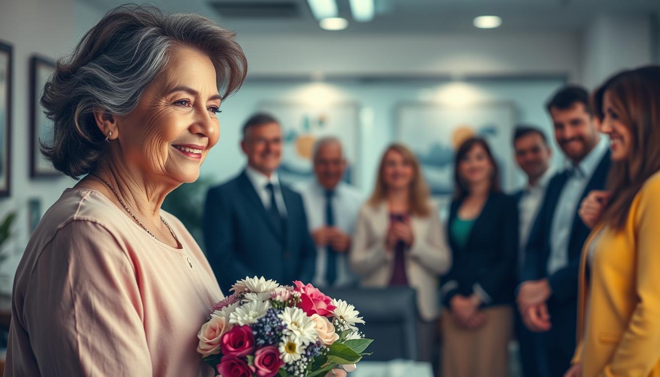 Wzruszające życzenia dla emerytki