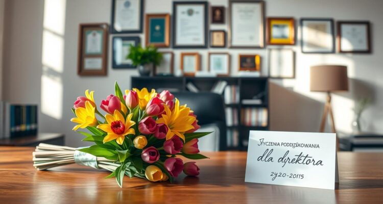 Życzenia podziękowania dla dyrektora