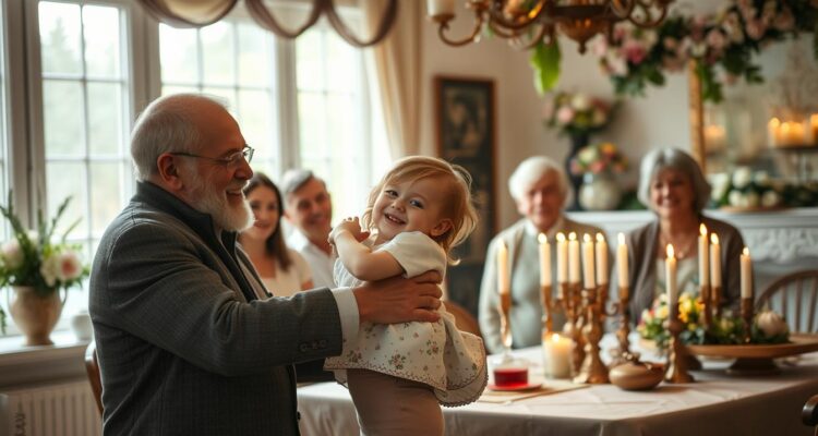 Życzy chrzestny z rodziną