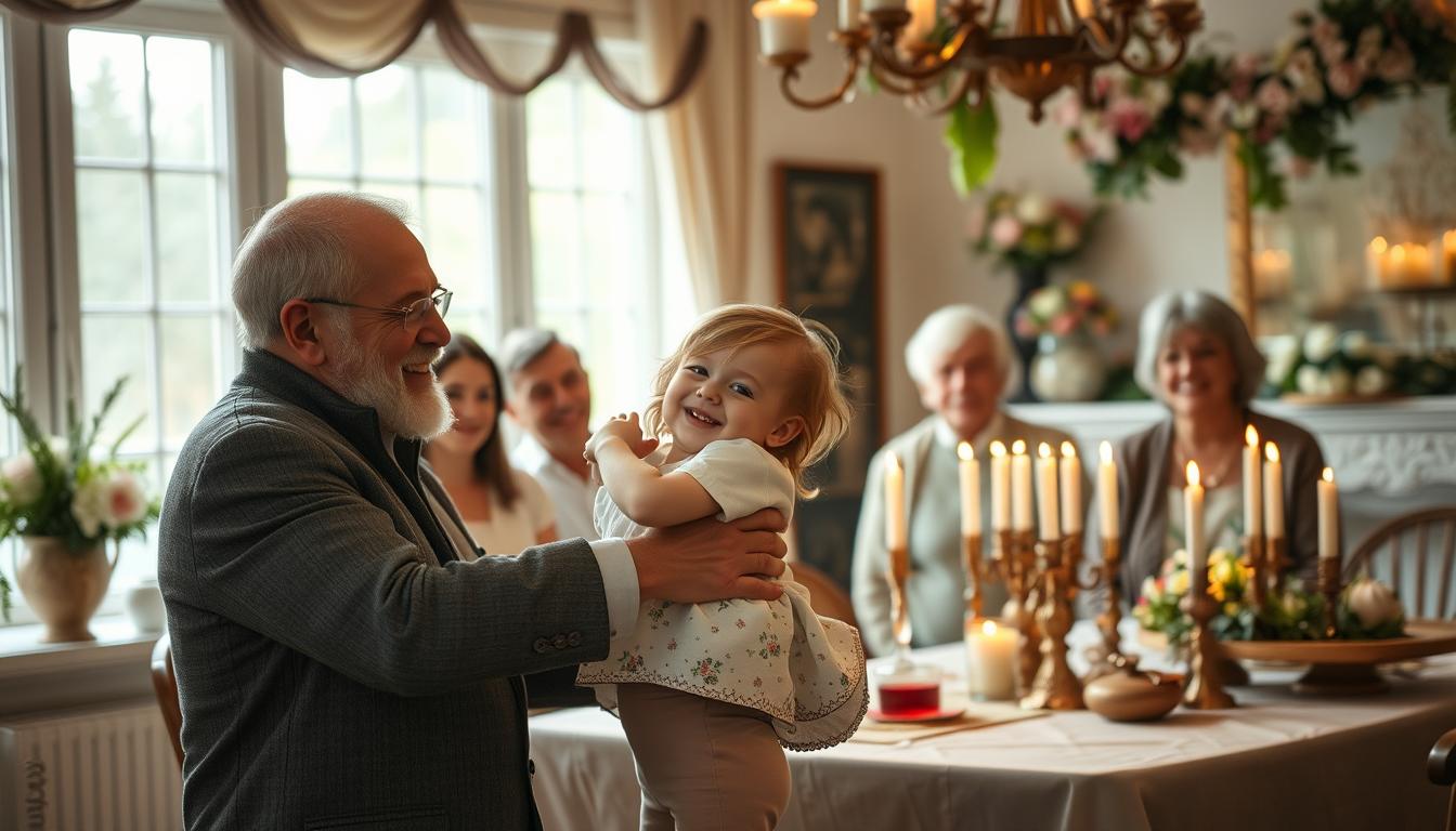 Życzy chrzestny z rodziną