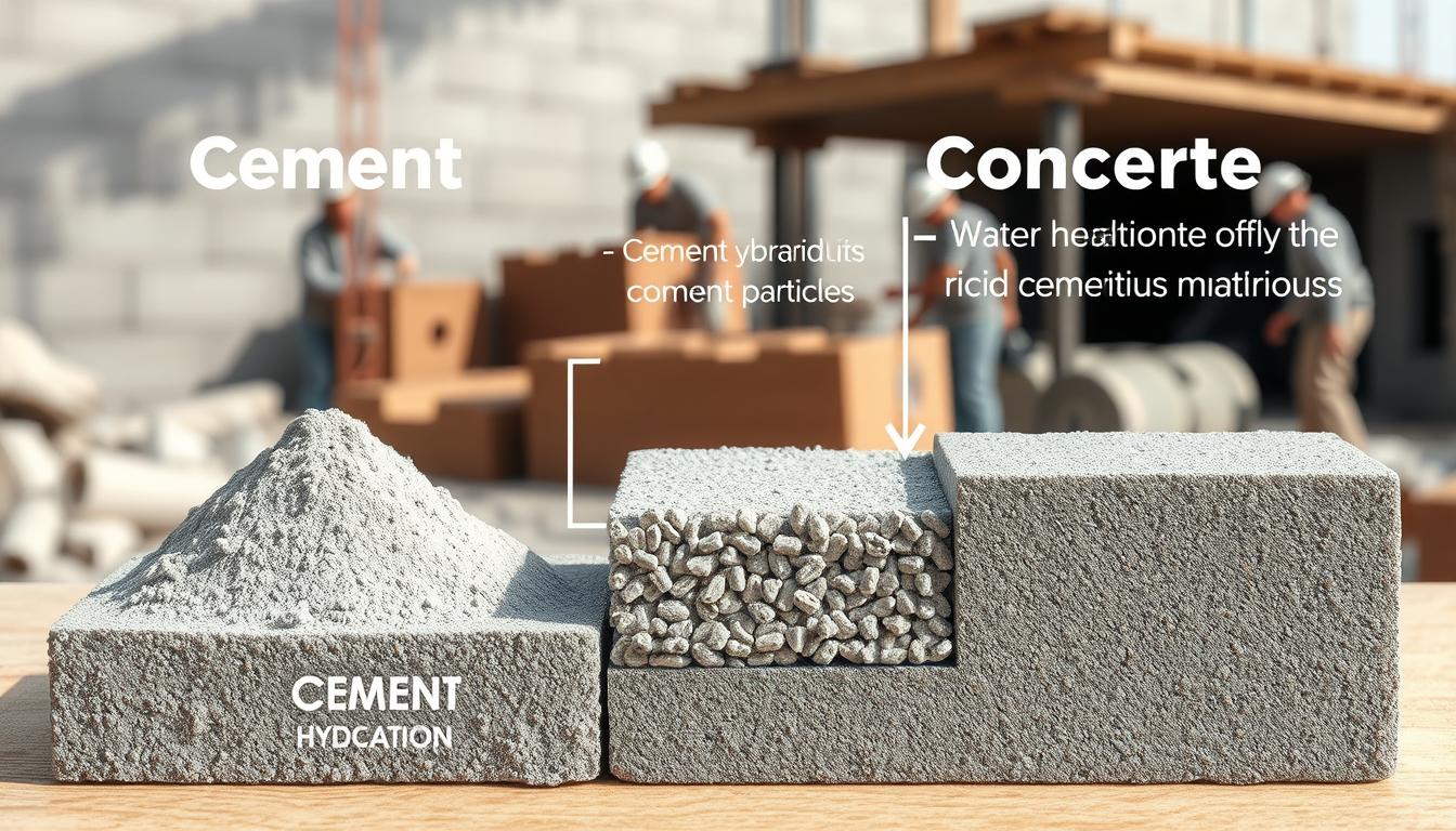 czym się różni cement od betonu